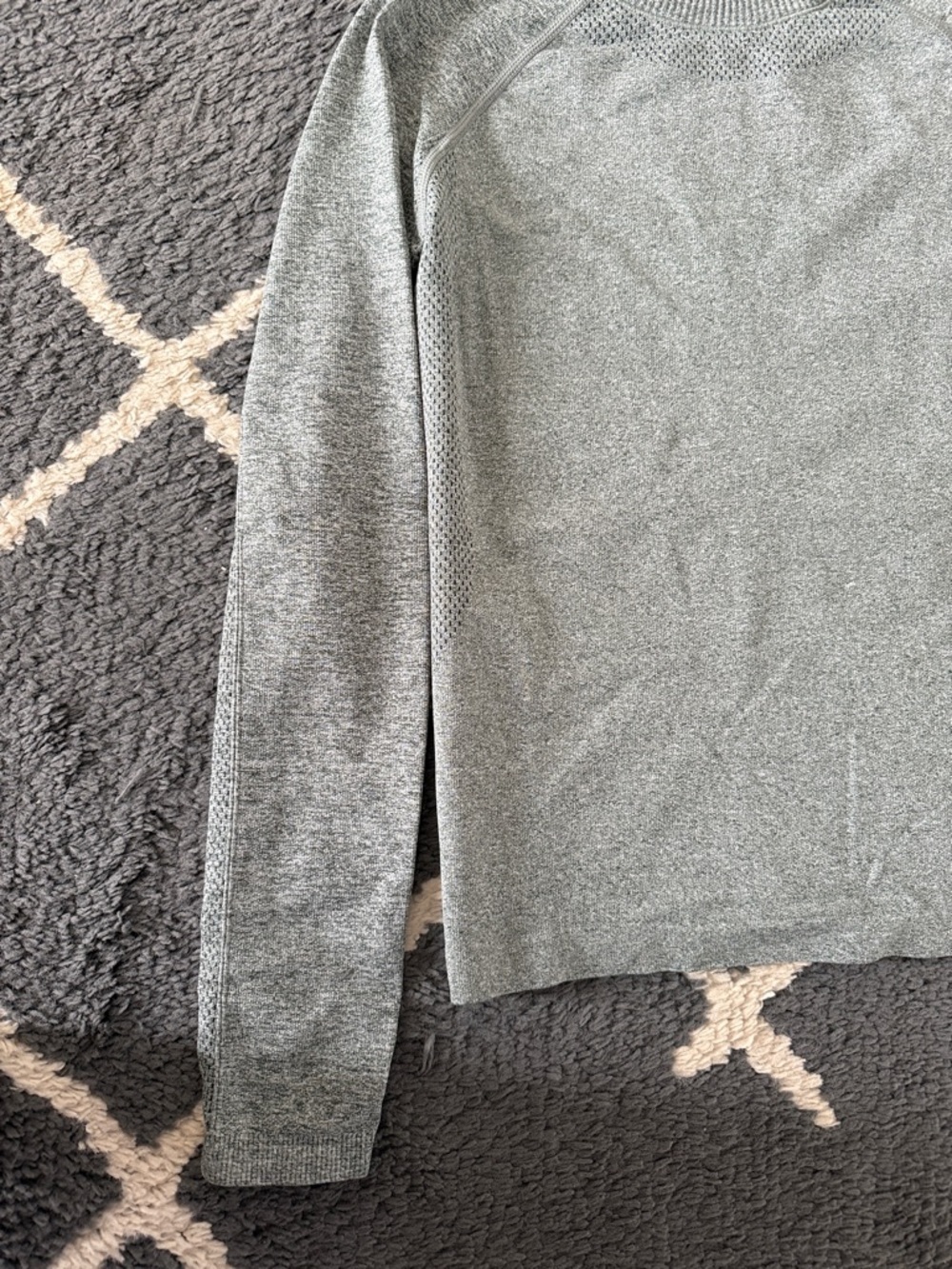 90 Degree By Reflex Light Heathered Green Seamless Zaia Long Sleeve Top - Picture 3 of 8